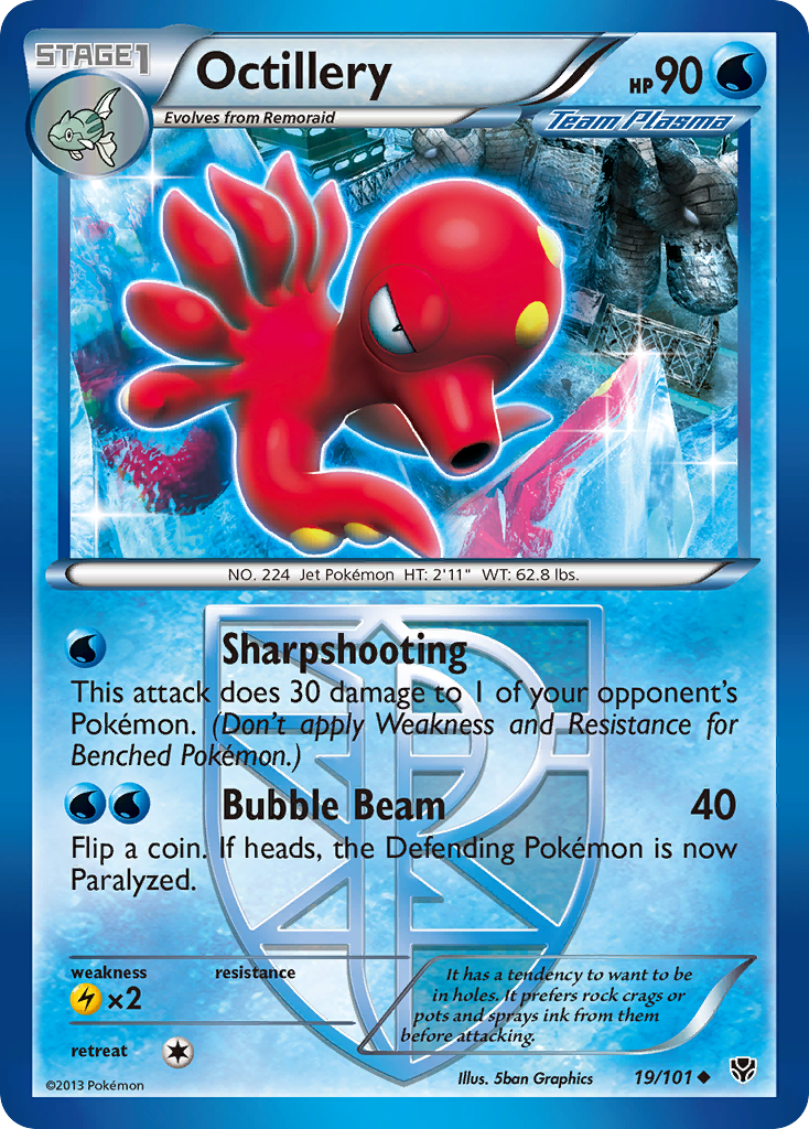 Octillery (19/101) [Black & White: Plasma Blast] | Dumpster Cat Games