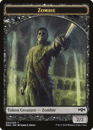 Zombie Token [Ravnica Allegiance Tokens] | Dumpster Cat Games