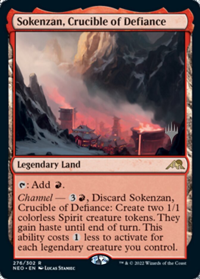 Sokenzan, Crucible of Defiance (Promo Pack) [Kamigawa: Neon Dynasty Promos] | Dumpster Cat Games