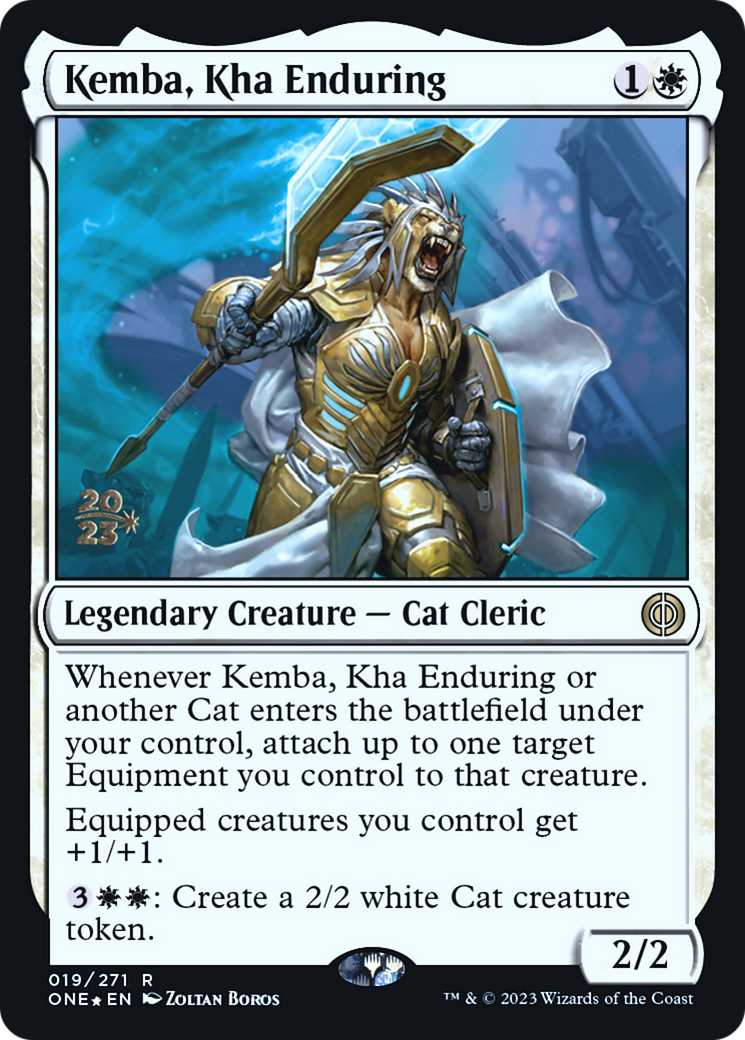 Kemba, Kha Enduring [Phyrexia: All Will Be One Prerelease Promos] | Dumpster Cat Games