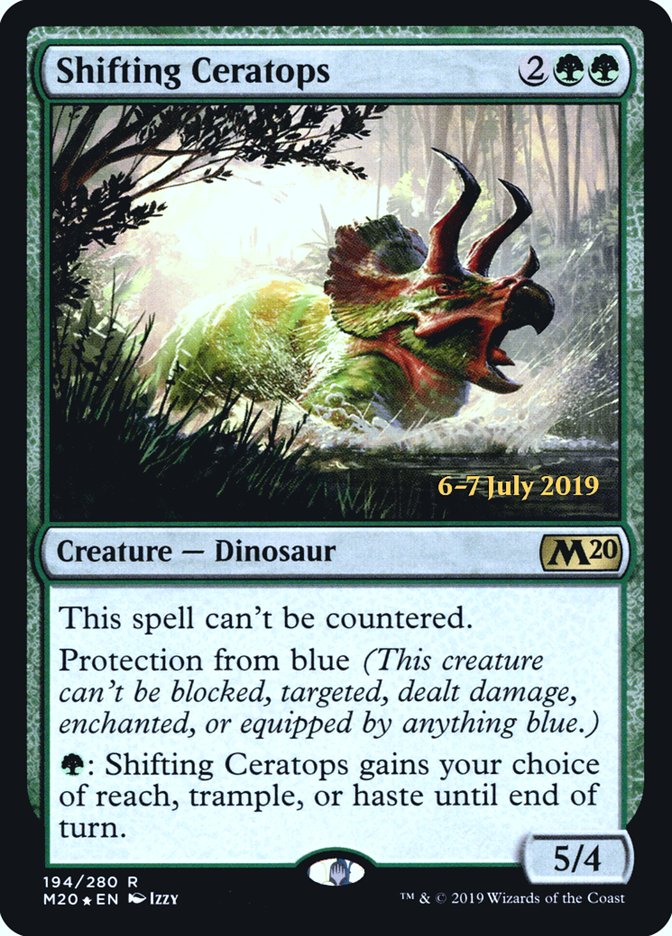 Shifting Ceratops  [Core Set 2020 Prerelease Promos] | Dumpster Cat Games