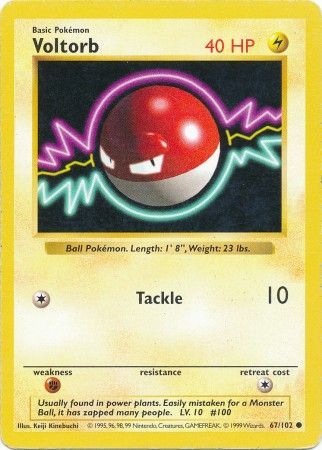 Voltorb (67/102) [Base Set Shadowless Unlimited] | Dumpster Cat Games