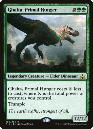 Ghalta, Primal Hunger [Rivals of Ixalan Promos] | Dumpster Cat Games