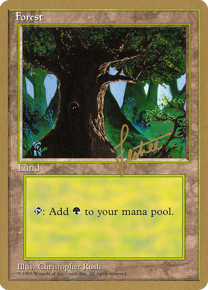 Forest (bl377) (Bertrand Lestree) [Pro Tour Collector Set] | Dumpster Cat Games