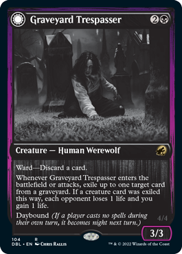 Graveyard Trespasser // Graveyard Glutton [Innistrad: Double Feature] | Dumpster Cat Games