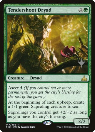 Tendershoot Dryad [Rivals of Ixalan Promos] | Dumpster Cat Games