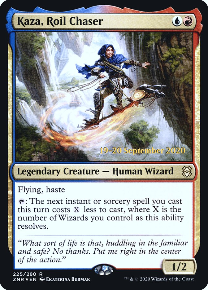 Kaza, Roil Chaser  [Zendikar Rising Prerelease Promos] | Dumpster Cat Games