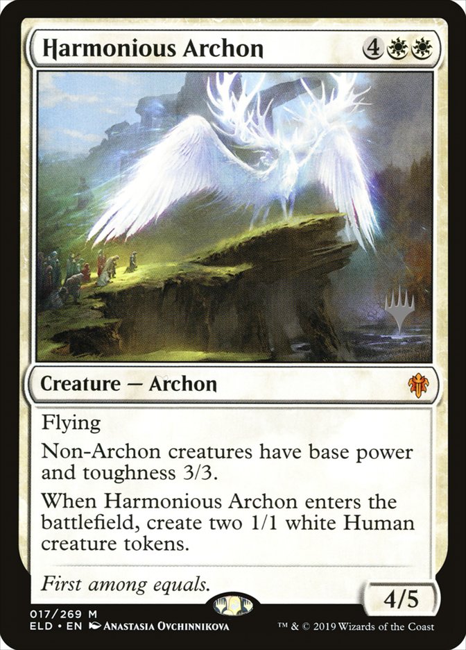 Harmonious Archon (Promo Pack) [Throne of Eldraine Promos] | Dumpster Cat Games