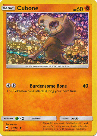 Cubone (57/131) (General Mills Promo) [Sun & Moon: Forbidden Light] | Dumpster Cat Games