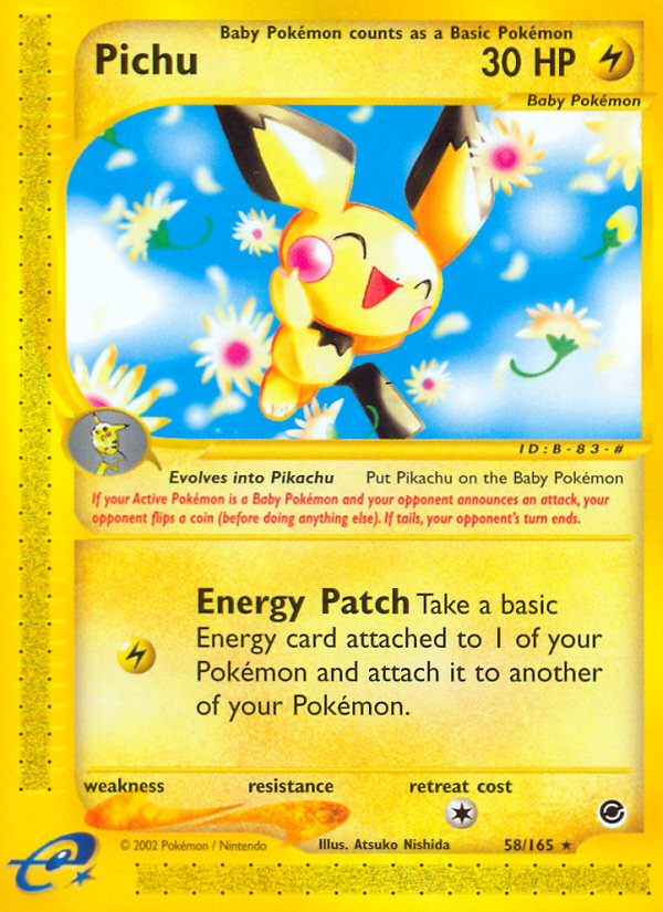 Pichu (58/165) [Expedition: Base Set] | Dumpster Cat Games