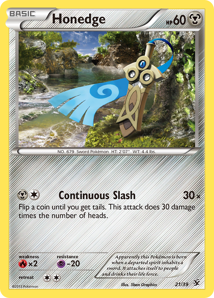 Honedge (21/39) [XY: Kalos Starter Set] | Dumpster Cat Games