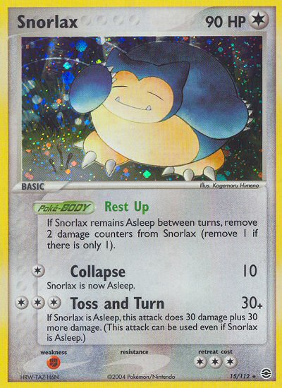 Snorlax (15/112) [EX: FireRed & LeafGreen] | Dumpster Cat Games