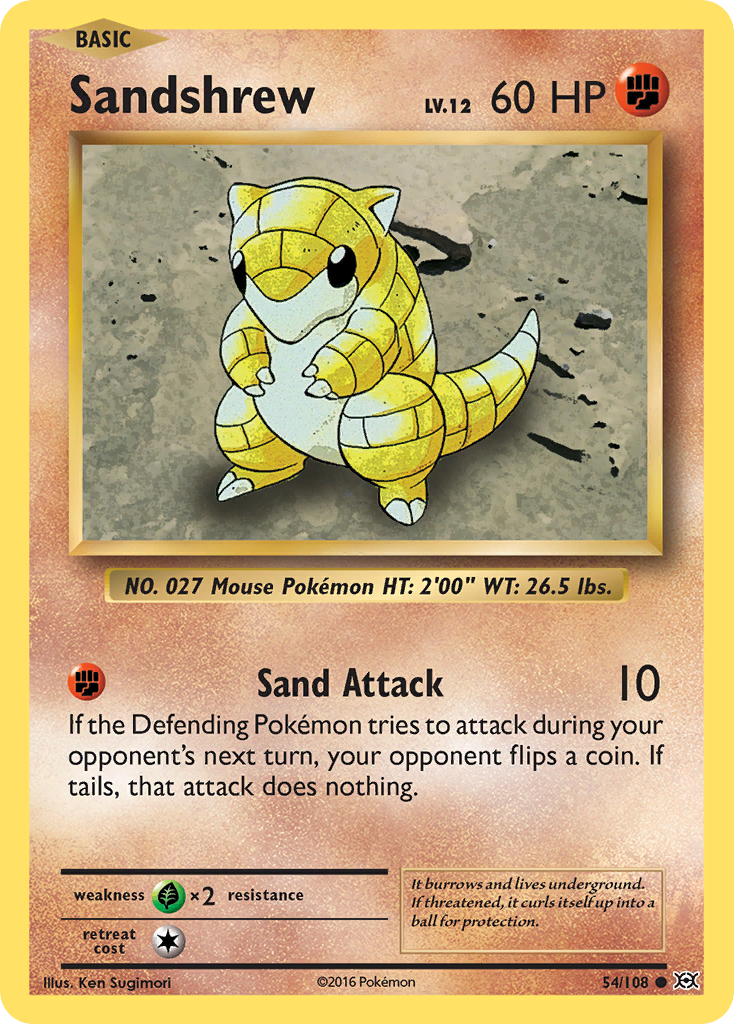 Sandshrew (54/108) [XY: Evolutions] | Dumpster Cat Games