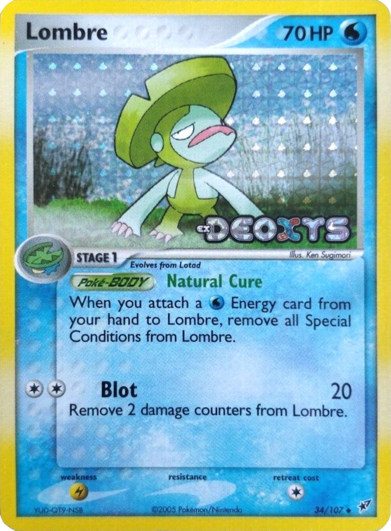 Lombre (34/107) (Stamped) [EX: Deoxys] | Dumpster Cat Games