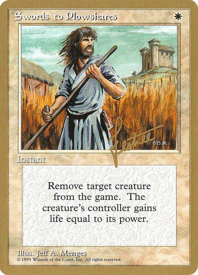 Swords to Plowshares (Bertrand Lestree) [Pro Tour Collector Set] | Dumpster Cat Games