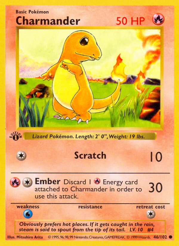 Charmander (46/102) (Shadowless) [Base Set 1st Edition] | Dumpster Cat Games