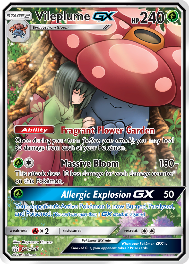 Vileplume GX (211/236) [Sun & Moon: Cosmic Eclipse] | Dumpster Cat Games