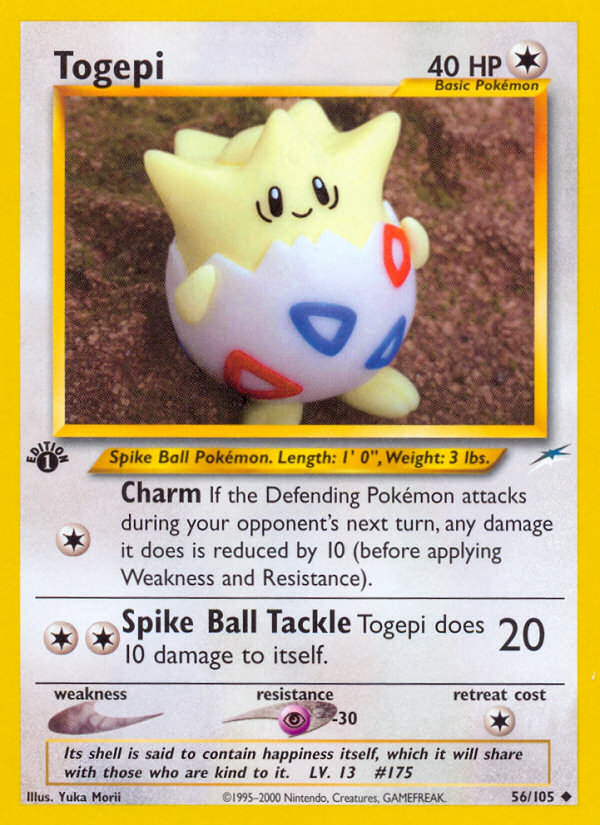 Togepi (56/105) [Neo Destiny 1st Edition] | Dumpster Cat Games