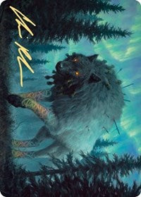 Sarulf, Realm Eater Art Card (Gold-Stamped Signature) [Kaldheim: Art Series] | Dumpster Cat Games