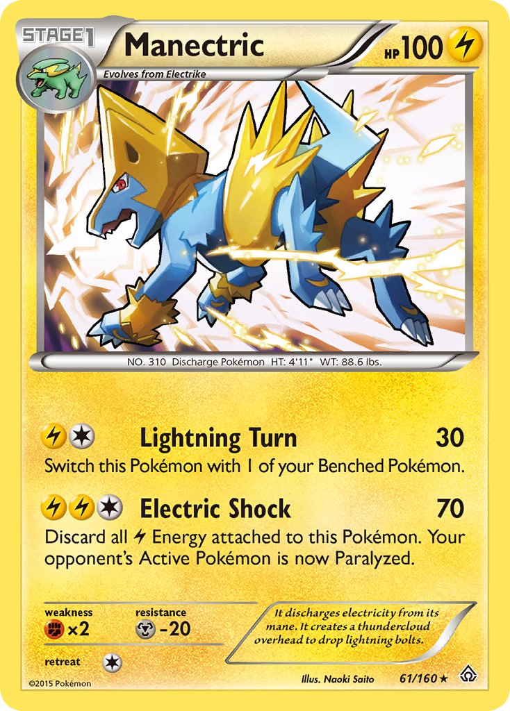 Manectric (61/160) (Theme Deck Exclusive) [XY: Primal Clash] | Dumpster Cat Games