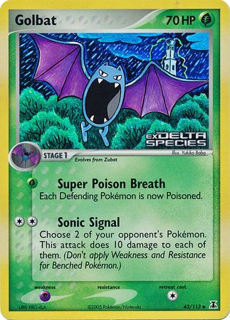 Golbat (43/113) (Stamped) [EX: Delta Species] | Dumpster Cat Games