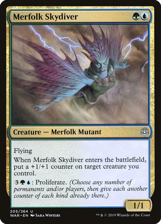 Merfolk Skydiver [War of the Spark] | Dumpster Cat Games