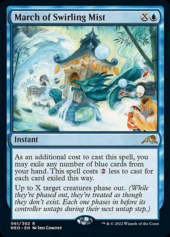 March of Swirling Mist (Promo Pack) [Kamigawa: Neon Dynasty Promos] | Dumpster Cat Games