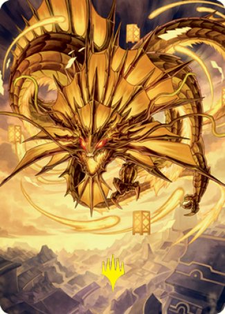 Ao, the Dawn Sky 2 Art Card (Gold-Stamped Signature) [Kamigawa: Neon Dynasty Art Series] | Dumpster Cat Games