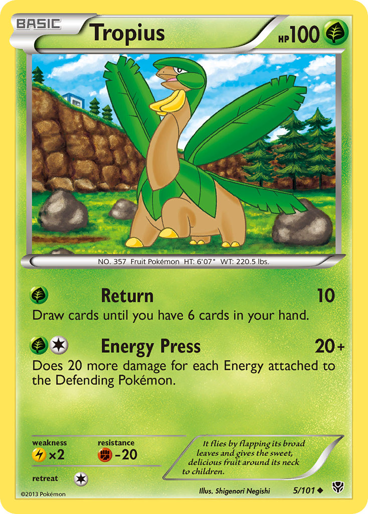 Tropius (5/101) [Black & White: Plasma Blast] | Dumpster Cat Games