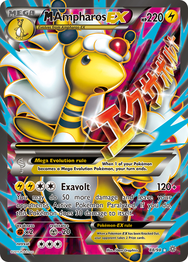 M Ampharos EX (88/98) [XY: Ancient Origins] | Dumpster Cat Games