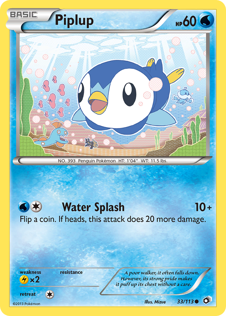 Piplup (33/113) [Black & White: Legendary Treasures] | Dumpster Cat Games