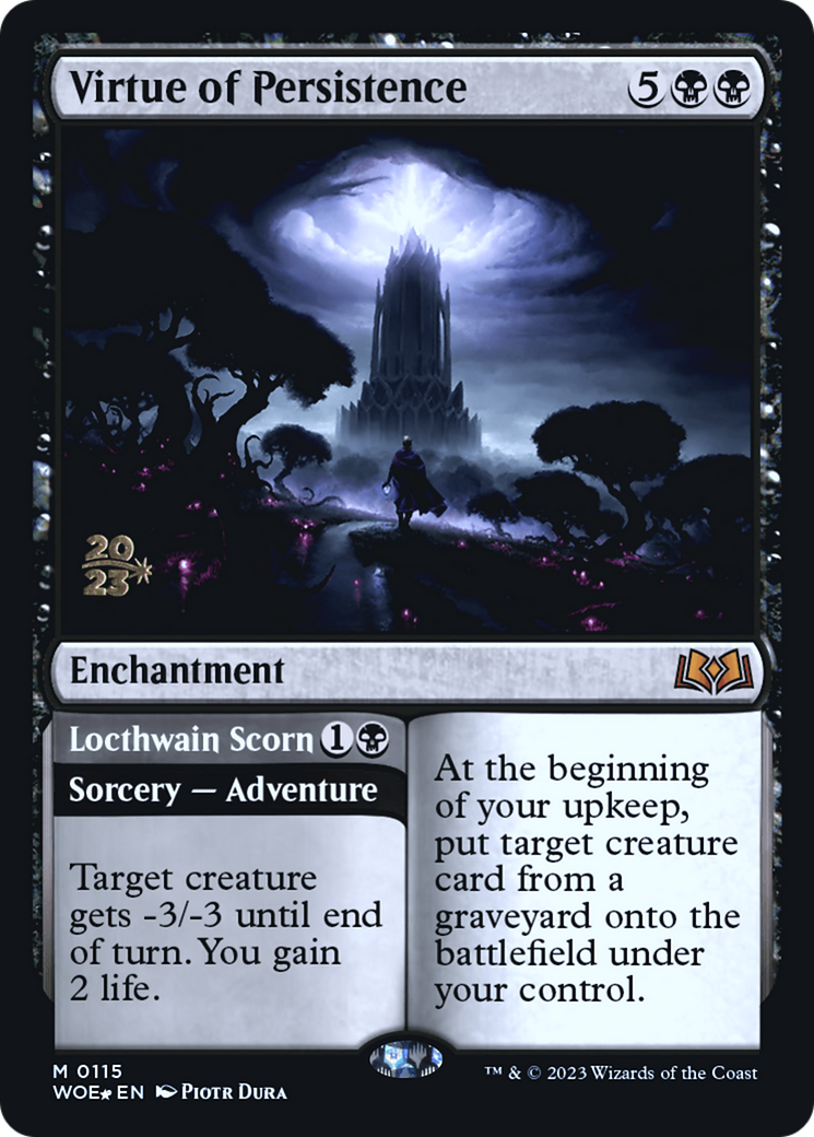 Virtue of Persistence // Locthwain Scorn [Wilds of Eldraine Prerelease Promos] | Dumpster Cat Games