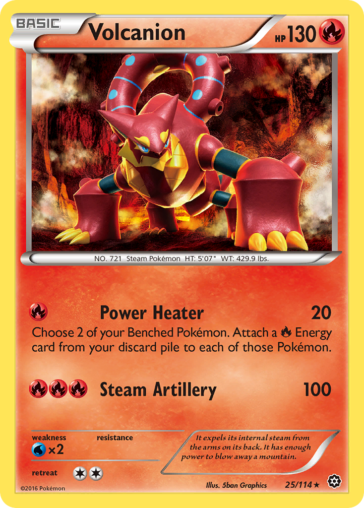 Volcanion (25/114) [XY: Steam Siege] | Dumpster Cat Games