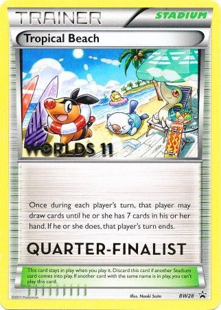 Tropical Beach (BW28) (Quarter Finalist) [Black & White: Black Star Promos] | Dumpster Cat Games