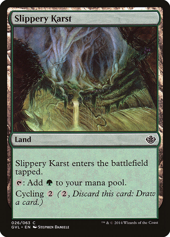 Slippery Karst (Garruk vs. Liliana) [Duel Decks Anthology] | Dumpster Cat Games