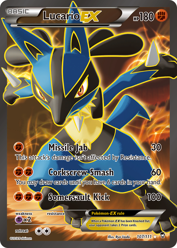 Lucario EX (107/111) [XY: Furious Fists] | Dumpster Cat Games