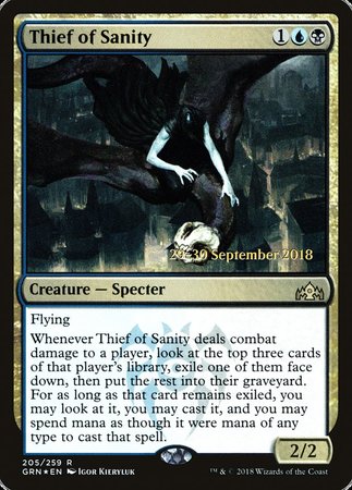 Thief of Sanity [Guilds of Ravnica Promos] | Dumpster Cat Games