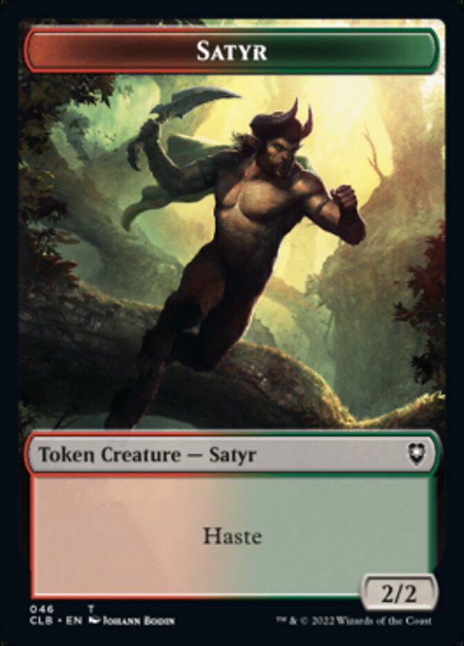 Satyr // Beast Double-sided Token [Commander Legends: Battle for Baldur's Gate Tokens] | Dumpster Cat Games