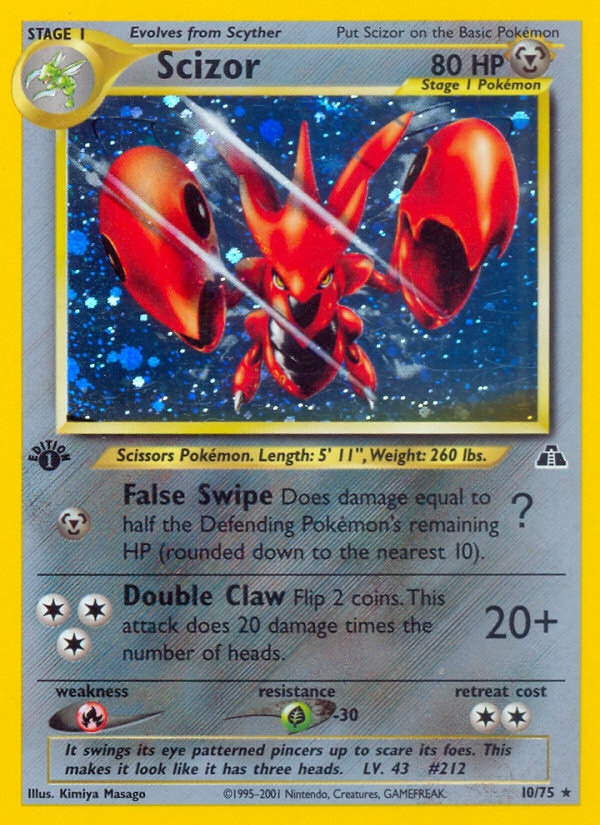 Scizor (10/75) [Neo Discovery 1st Edition] | Dumpster Cat Games