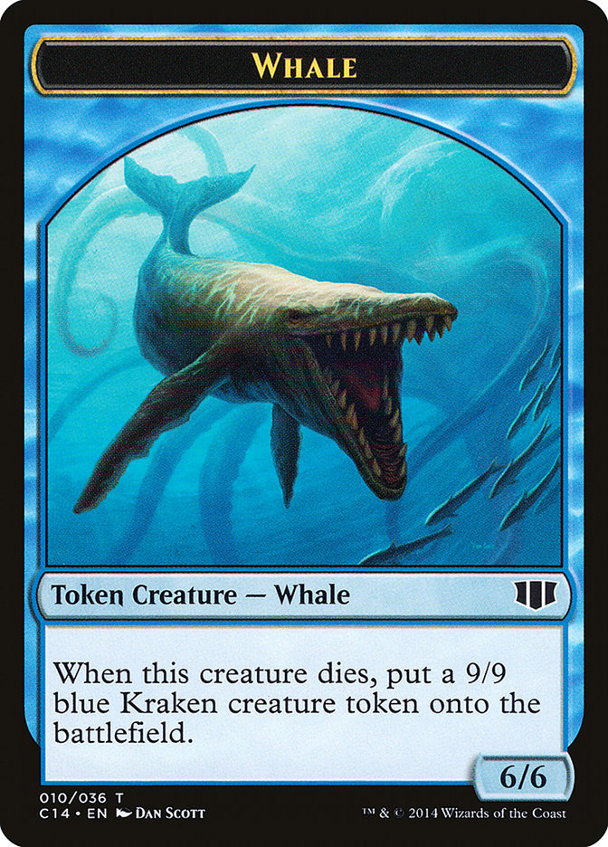 Whale // Zombie (011/036) Double-sided Token [Commander 2014 Tokens] | Dumpster Cat Games