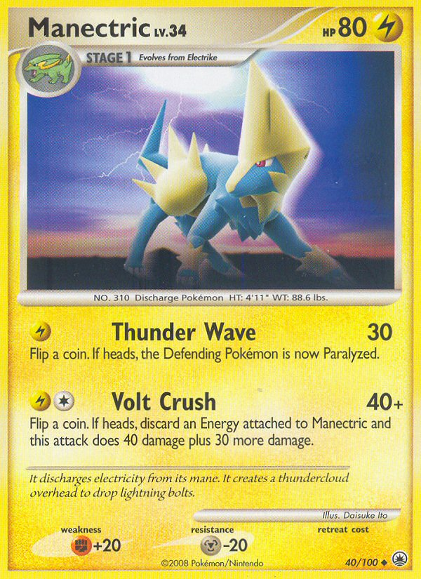 Manectric (40/100) [Diamond & Pearl: Majestic Dawn] | Dumpster Cat Games