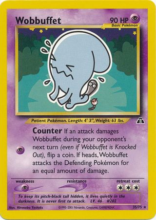 Wobbuffet (35/75) [Neo Discovery Unlimited] | Dumpster Cat Games