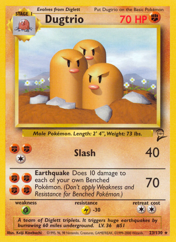 Dugtrio (23/130) [Base Set 2] | Dumpster Cat Games