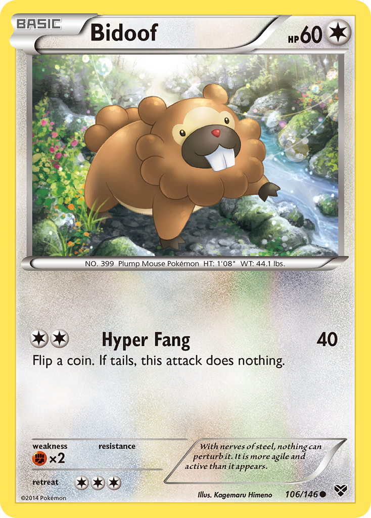 Bidoof (106/146) [XY: Base Set] | Dumpster Cat Games