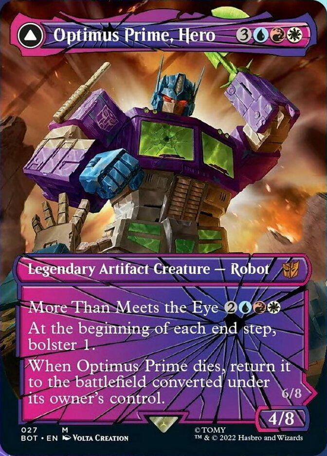 Optimus Prime, Hero // Optimus Prime, Autobot Leader (Shattered Glass) [Universes Beyond: Transformers] | Dumpster Cat Games