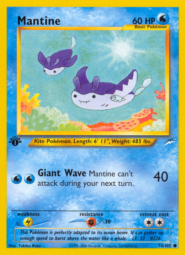 Mantine (74/105) [Neo Destiny 1st Edition] | Dumpster Cat Games