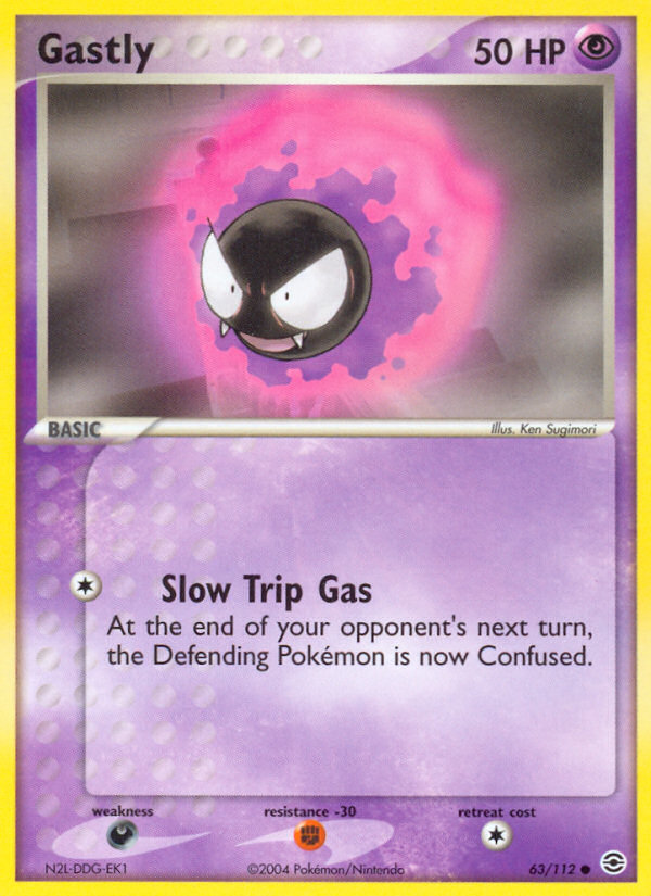 Gastly (63/112) [EX: FireRed & LeafGreen] | Dumpster Cat Games