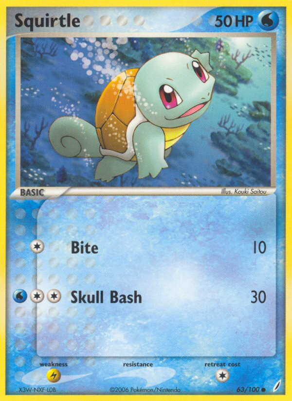 Squirtle (63/100) [EX: Crystal Guardians] | Dumpster Cat Games