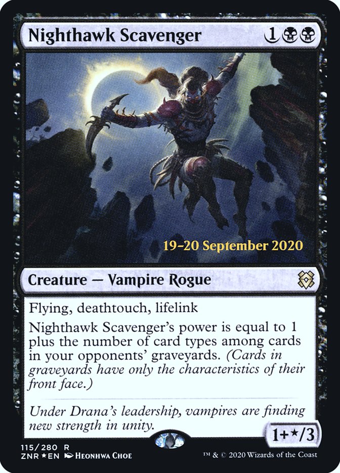 Nighthawk Scavenger  [Zendikar Rising Prerelease Promos] | Dumpster Cat Games