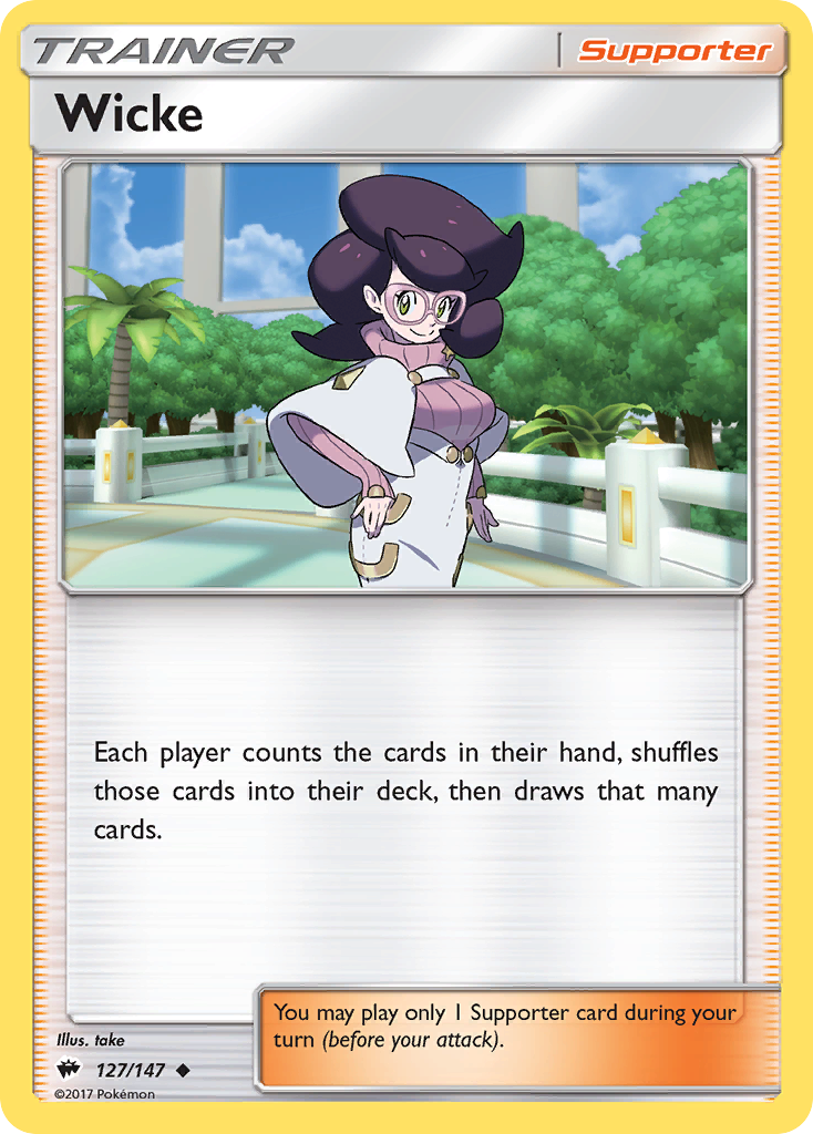 Wicke (127/147) [Sun & Moon: Burning Shadows] | Dumpster Cat Games